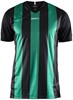 Craft Progress Stripe Shirt Korte Mouw Heren - Zwart / Groen | Maat: XXL