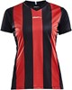 Craft Progress Stripe Shirt Korte Mouw Dames - Zwart / Rood | Maat: M