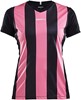 Craft Progress Stripe Shirt Korte Mouw Dames - Zwart / Roze | Maat: XXL
