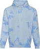 Vintage wash Tie-Dye Hoodie unisex 'Blue Cloud' - M