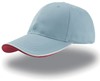 Atlantis AT609 Zoom Piping Sandwich Cap - Light-Blue/White/Red - One Size