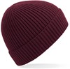 Beechfield CB380 Engineered Knit Ribbed Beanie - Burgundy - One Size