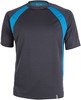 Cona Sports CN140 Pace Tech Tee - Anthracite/Azure Blue - XS