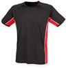 Finden+Hales FH240 Performance Panel T-Shirt - Black/Red/White - XL