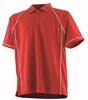 Herenpolo 'Piped Performance' met korte mouwen Red/White - 3XL