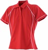 Finden+Hales FH371 Ladies´ Piped Performance Polo - Red/White - XL