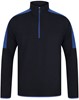 Finden+Hales FH571 Adults 1/4 Zip Midlayer With Contrast Panelling - Navy/Royal - L