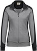 Hakro 277 Women's sweat jacket Contrast MIKRALINAR® - Titanium/Anthracite - XS