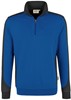 Hakro 476 Zip sweatshirt Contrast MIKRALINAR® - Royal Blue/Anthracite - S