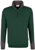 Hakro 476 Zip sweatshirt Contrast MIKRALINAR® - Fir Green/Anthracite - XL