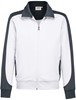 Hakro 477 Sweat jacket Contrast MIKRALINAR® - White/Anthracite - 2XL