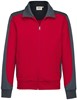 Hakro 477 Sweat jacket Contrast MIKRALINAR® - Red/Anthracite - L