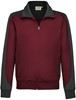 Hakro 477 Sweat jacket Contrast MIKRALINAR® - Burgundy/Anthracite - L