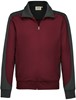 Hakro 477 Sweat jacket Contrast MIKRALINAR® - Burgundy/Anthracite - 2XL