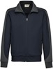 Hakro 477 Sweat jacket Contrast MIKRALINAR® - Navy Blue/Anthracite - 6XL