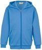 Hakro 620 Kids' hooded sweat jacket Premium - Malibu Blue - 140