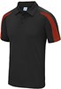 Herenpolo 'Contrast Cool' korte mouwen Black/Red - XXL