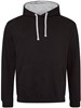 Just JH003 Varsity Hoodie - Jet Black/Heather Grey - L