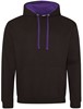 Just JH003 Varsity Hoodie - Jet Black/Purple - L