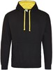 Just JH003 Varsity Hoodie - Jet Black/Sun Yellow - L