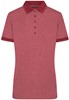 James & Nicholson JN705 Ladies´ Heather Polo - Wine-Melange/Wine - XXL