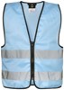 Korntex KX201 Kids´ Hi-Vis Safety Vest With Front Zipper Aalborg - Sky Blue - XXS (3/4 years)