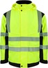 Korntex KX812 Premium Printable Hi-Vis Softshell Safety Jacket Copenhagen - Signal Yellow/Black - M