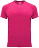 Fuchsia unisex sportshirt korte mouwen Bahrain merk Roly maat XXL