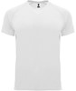 Wit unisex sportshirt korte mouwen Bahrain merk Roly maat M