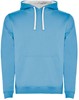 Licht Blauw/Wit unisex kinder hoodie met capuchon en koord Urban merk Roly 10 jaar 134-140