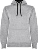 Roly RY1068 Women´s Urban Hooded Sweatshirt - Heather Grey 58/Black 02 - S