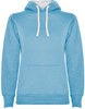 Licht Blauwe dames Hoodie met Witte binnenzijde capuchon en koord Urban merk Roly maat XXL