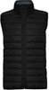 Zwarte gewatteerde bodywarmer met polyester dons model Oslo merk Roly maat M