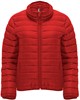 Gewatteerde damesjas met polyester donsvulling Rood model Finland merk Roly maat M